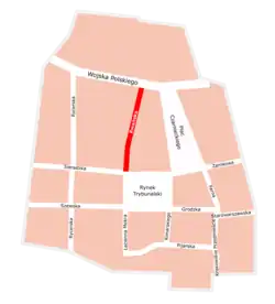 Plan przebiegu ulicy