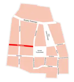 Plan przebiegu ulicy