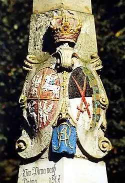 Słup dystansowy w Pirnie