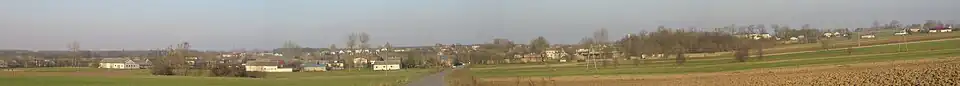 Panorama miejscowości od zachodu