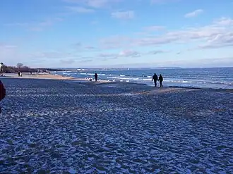 Plaża w Brzeźnie zimą