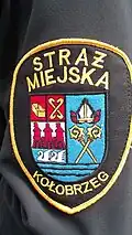 Herb na plakiecie straży miejskiej