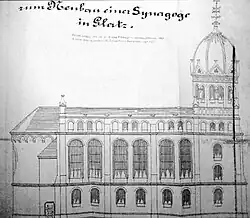 Rzut poziomy fasady zachodniej