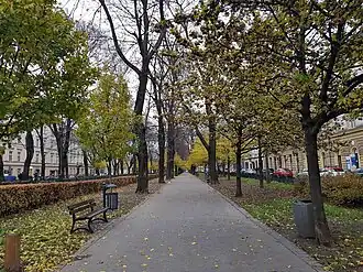 Planty Dietlowskie, widok na północny wschód