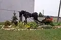 Pleciony koń w centrum Zębowic