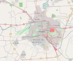 Mapa konturowa Płowdiw, w centrum znajduje się punkt z opisem „ulica Knjaz Aleksandyr I Batenberg”