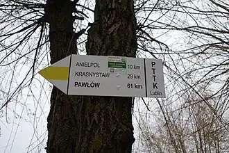 Początek szlaku Ariańskiego w Skierbieszowie