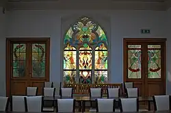 Witraże w pracowni Tadeusza Stryjeńskiego, Kraków ul. Batorego 12.