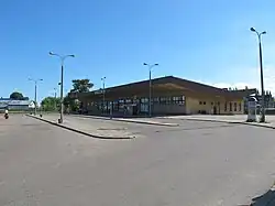 Dworzec kolejowo-autobusowy Bielsk Podlaski przed wyburzeniem.