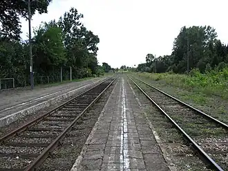 Widok na stację przed pracami modernizacyjnymi prowadzonymi w latach 2017–2019.