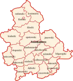 Plan województwa sandomierskiego