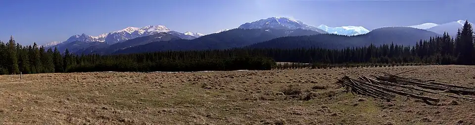 Cicha Polana i panorama widokowa na Tatry
