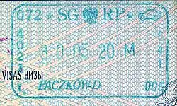 Polski stempel kontroli granicznej