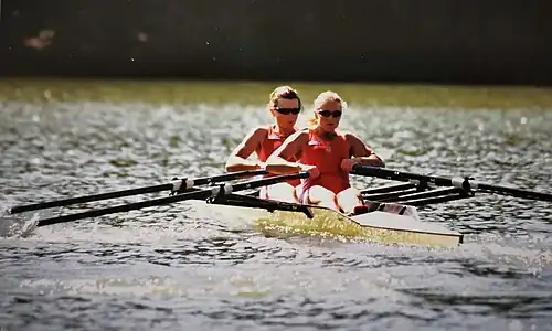 Ilona Mokronowska (z prawej) w osadzie kadrowej w 2001