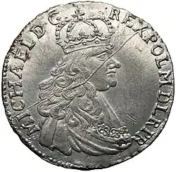 awers półtalara elbląskiego 1671