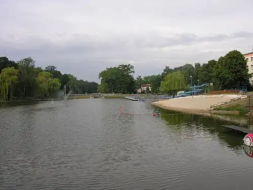 Dawne położenie kąpieliska przy ul. Słonecznej
