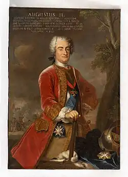 Louis de Silvestre Portret Augusta II Sasa