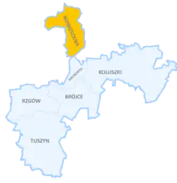 Położenie na mapie powiatu