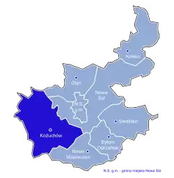 Położenie na mapie powiatu