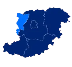 Położenie na mapie powiatu