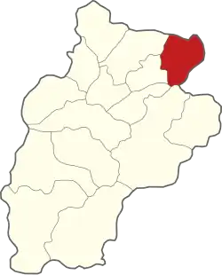 Położenie na mapie powiatu