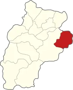 Położenie na mapie powiatu