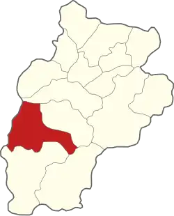 Położenie na mapie powiatu