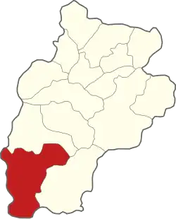 Położenie na mapie powiatu