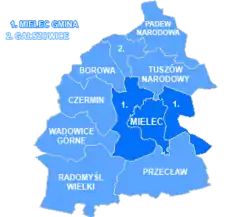 Położenie na mapie powiatu