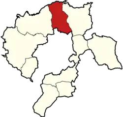 Położenie na mapie powiatu