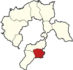 Położenie na mapie powiatu