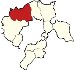 Położenie na mapie powiatu