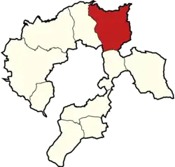 Położenie na mapie powiatu