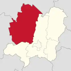 Położenie na mapie powiatu