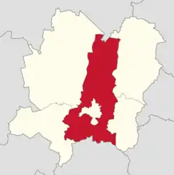 Położenie na mapie powiatu