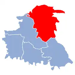 Położenie na mapie powiatu