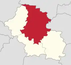 Położenie na mapie powiatu