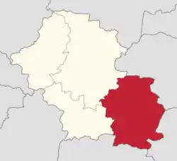 Położenie na mapie powiatu