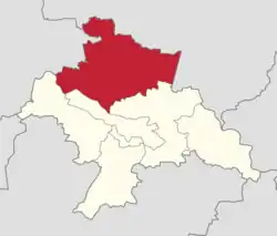 Położenie na mapie powiatu