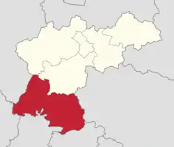 Położenie na mapie powiatu