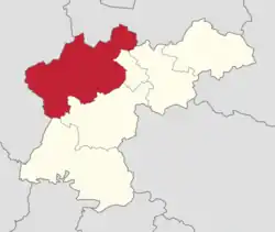 Położenie na mapie powiatu