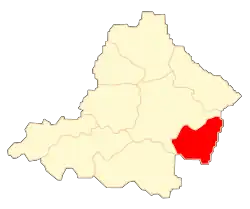 Położenie na mapie powiatu