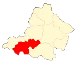 Położenie na mapie powiatu