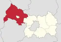 Położenie na mapie powiatu