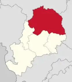 Położenie na mapie powiatu