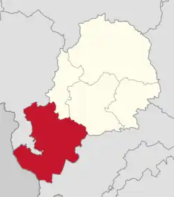 Położenie na mapie powiatu