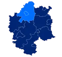 Położenie na mapie powiatu