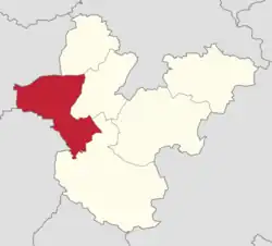 Położenie na mapie powiatu