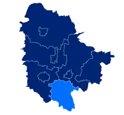 Położenie na mapie powiatu