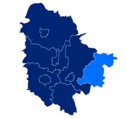 Położenie na mapie powiatu